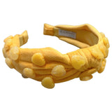Stone Quartz Traditional Knot Headband - Mustard