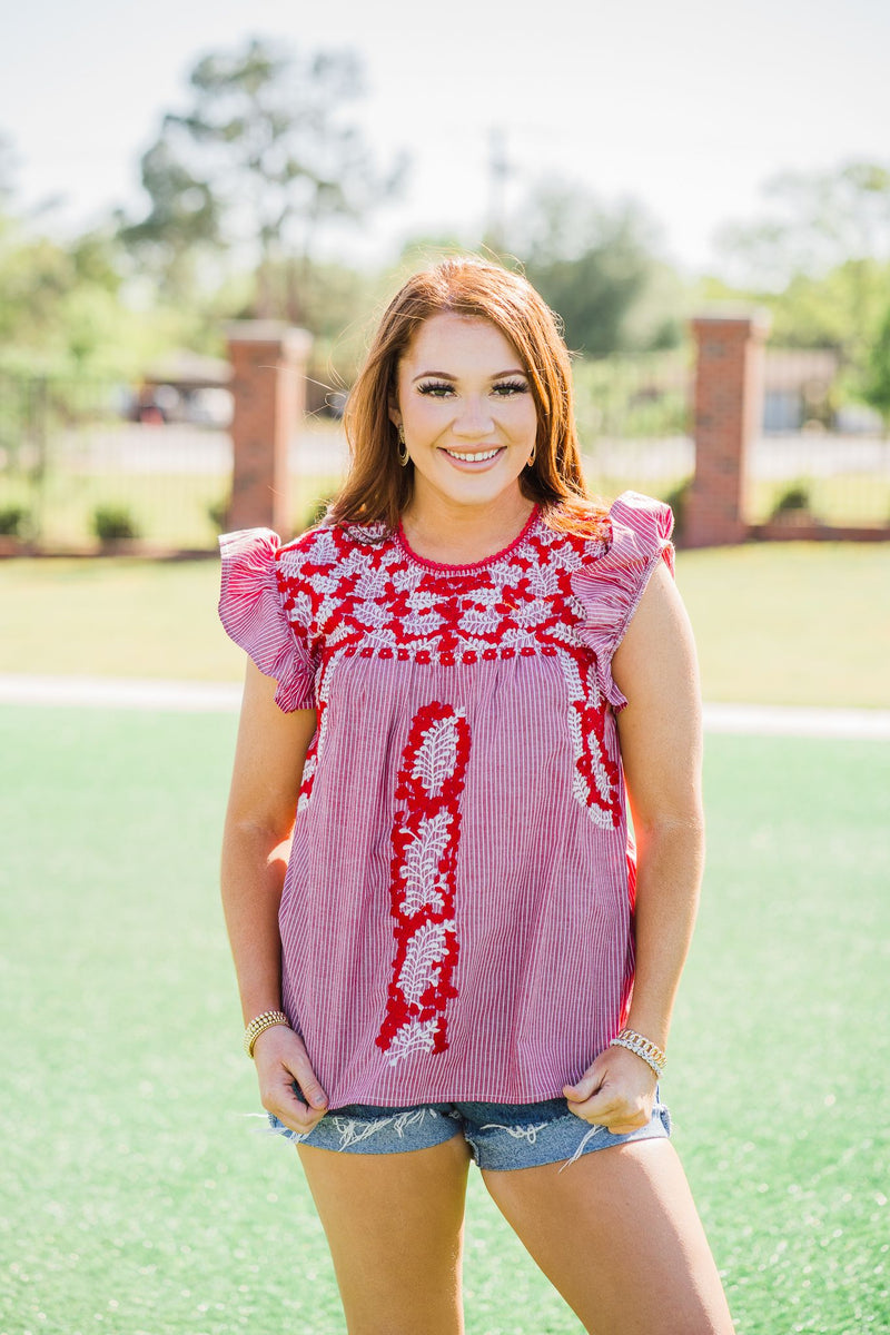 Bertha Red Top