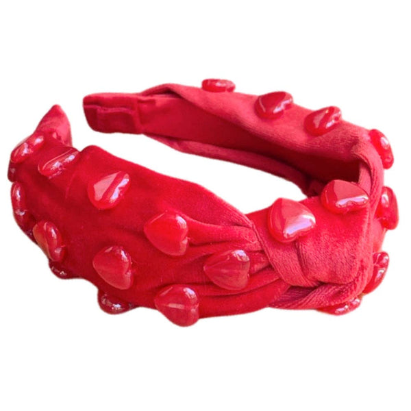 Stone Quartz Traditional Knot Headband - Red