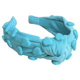 Stone Quartz Traditional Knot Headband - Blue