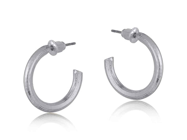 Anthonia Small Plated Hoops - Silver