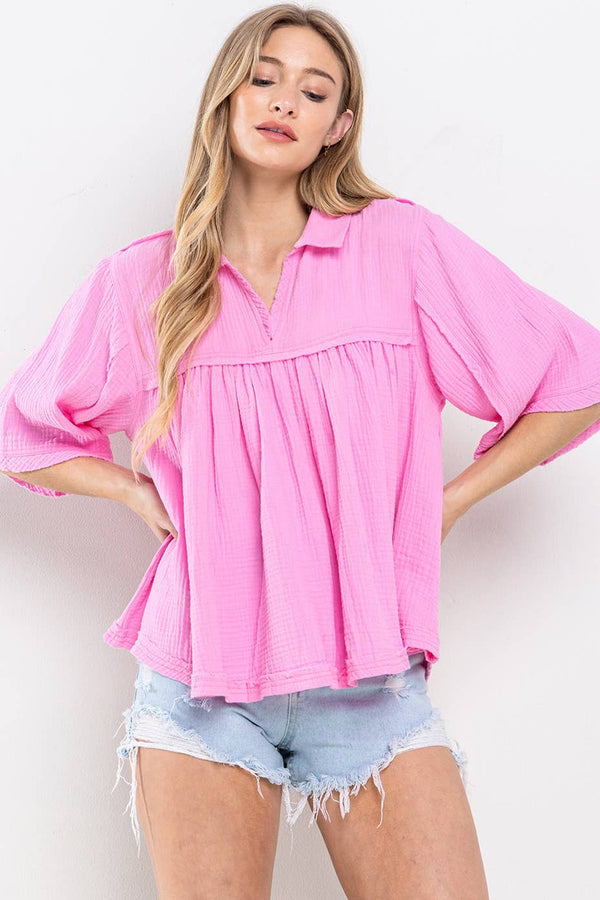 Poppie Pink Blouse