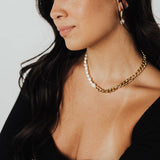 Waterproof Pearled Chain Necklace
