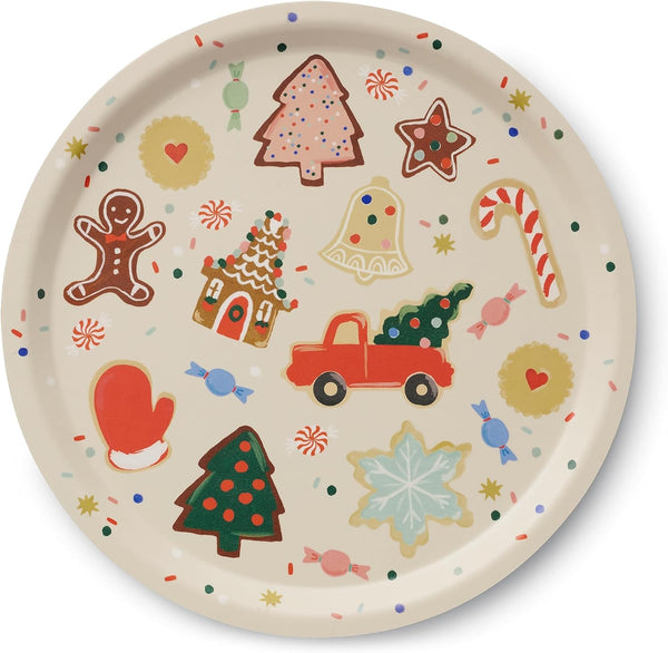Christmas Cookie Round Serving Tray