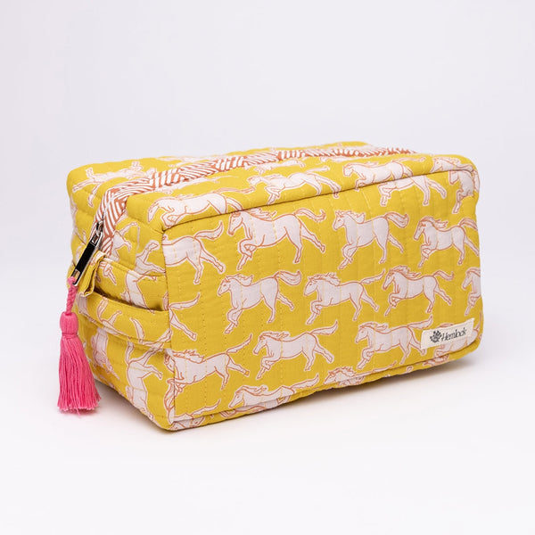 Horses Quilted Toiletry Bag