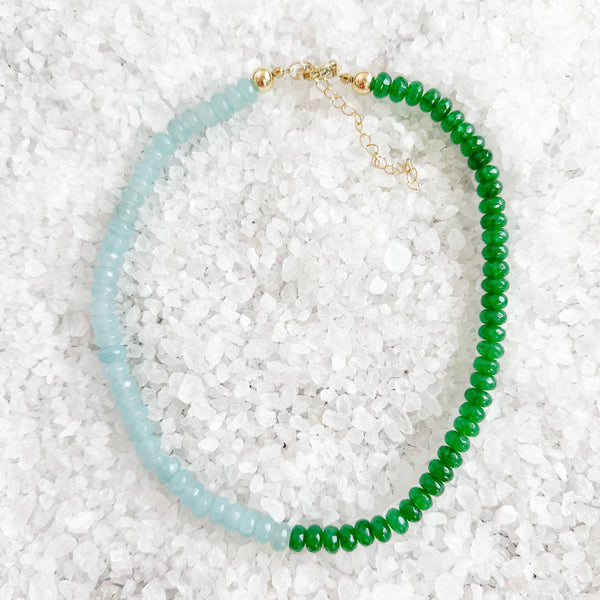Jade & Blue Beaded Necklace