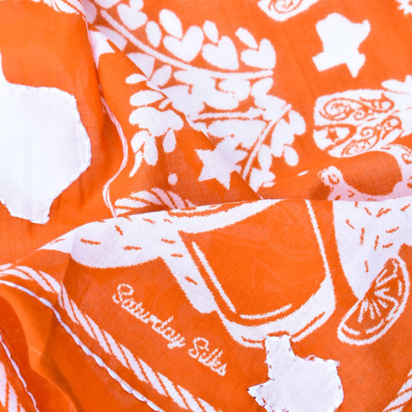 Texas Sun Embroidered Bandana - Indian Paintbrush