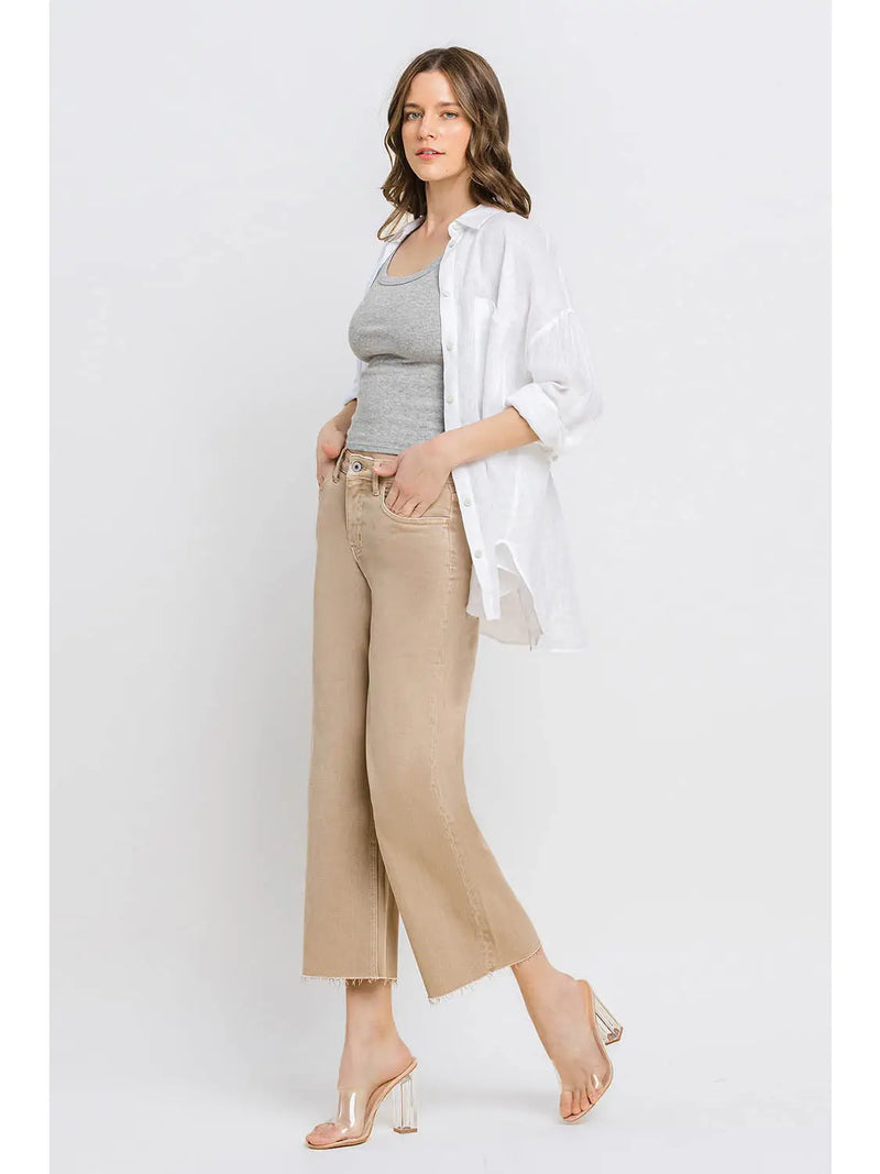Doeskin High Rise Cropped Pant