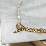Waterproof Pearled Chain Necklace