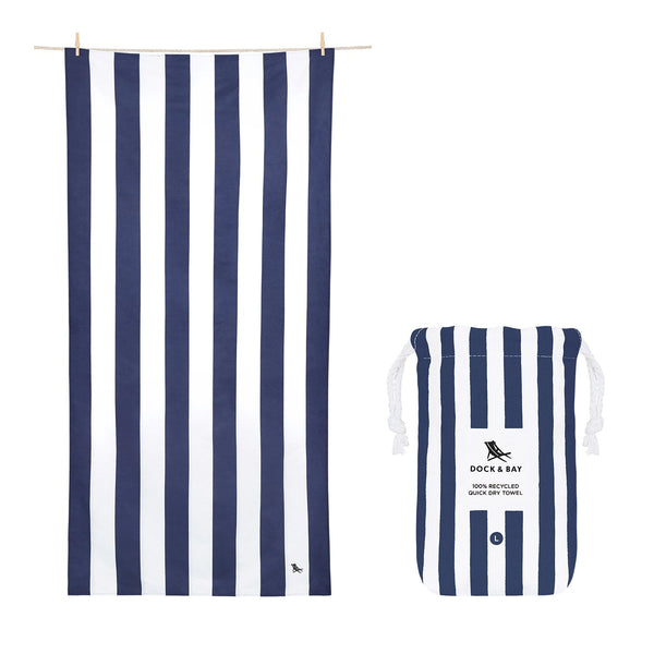 Dock & Bay Quick Dry Towels -Whitsunday Blue| Large