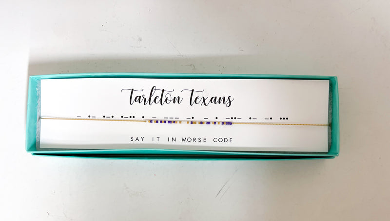 Tarleton Texans Dot & Dash Necklace