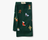 Signs of The Season Embroidered Tea Towel