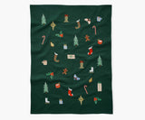 Signs of The Season Embroidered Tea Towel