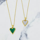 Heart of Gold Necklace - Green