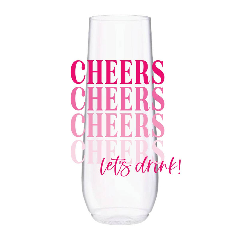 Cheers Reusable Champagne Flute Set of 4