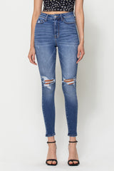 Plus Size High Rise Ankle Skinny Jeans