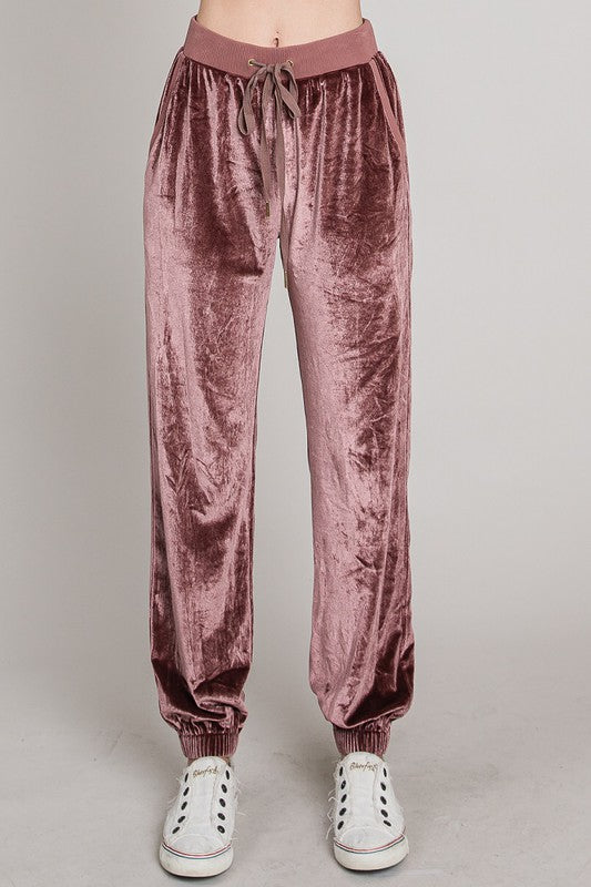 Mulberry Velour Joggers