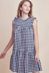 Easter Gingham Dress - BLACK