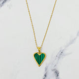 Heart of Gold Necklace - Green