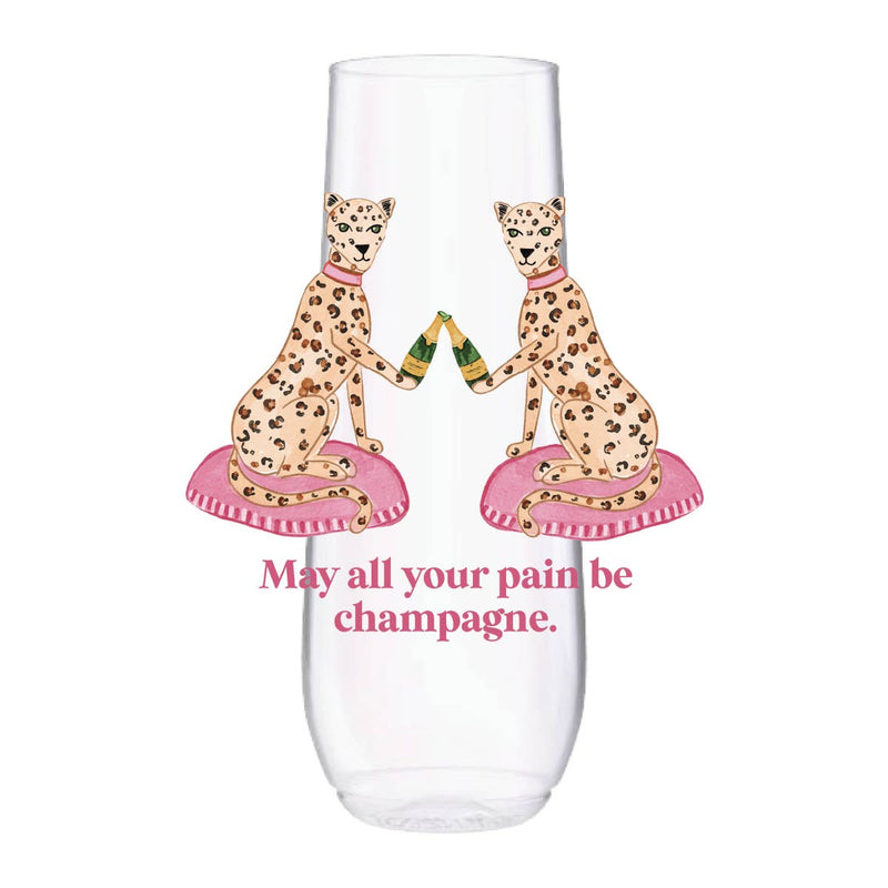 May Your Pain Be Champagne Reusable Champagne Flute Set of 4