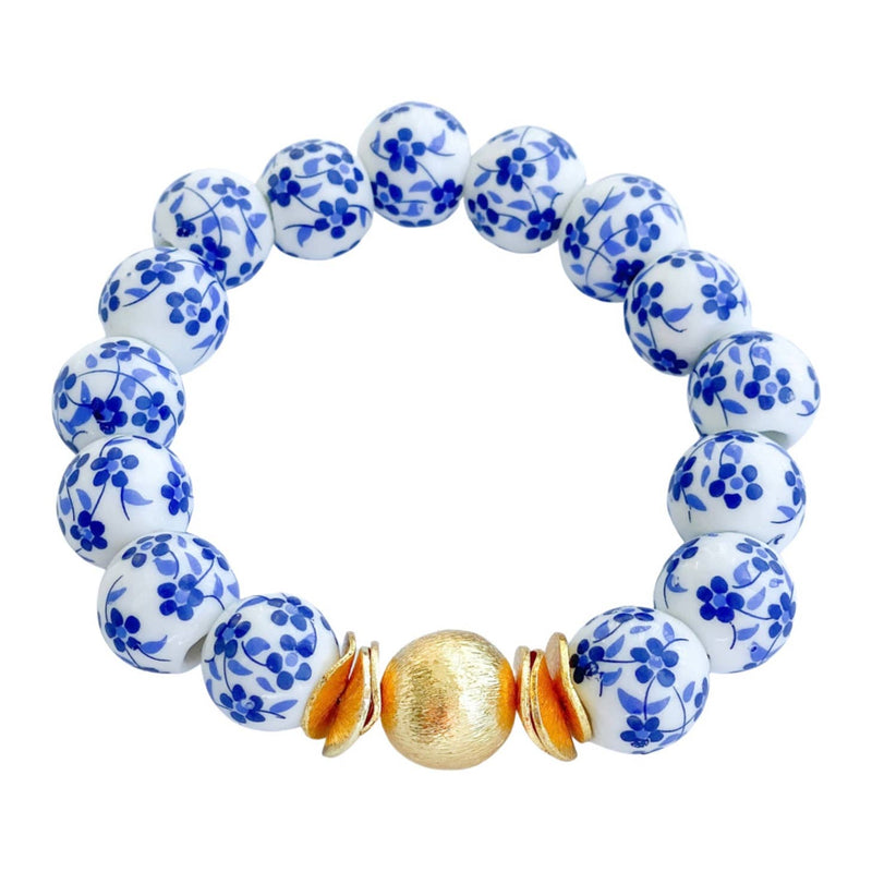 Candace Blue & White Stone Bracelet