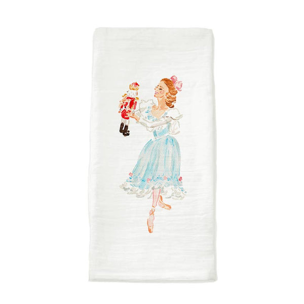 Clara Nutcracker Watercolor Tea Towel