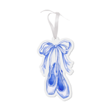 Blue & White Acrylic Pointe Shoes Ornament