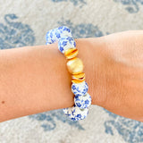 Candace Blue & White Stone Bracelet