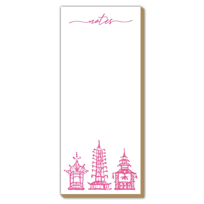 Handpainted Pink Pagoda Trio Luxe Skinny Pad