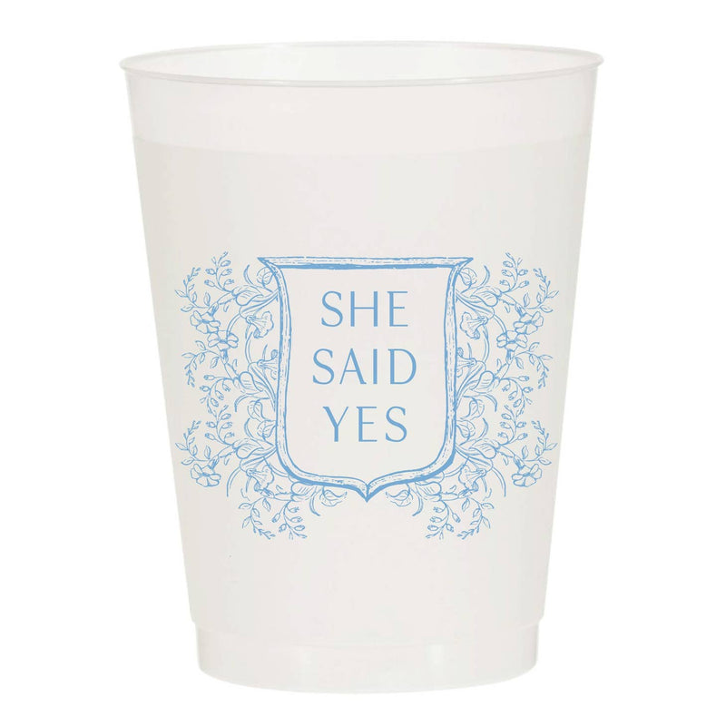 She Said Yes Reusable Cup Set of 10