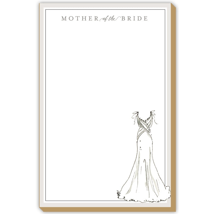 Mother of the Bride Wedding Gown Grey Luxe Large Notepad