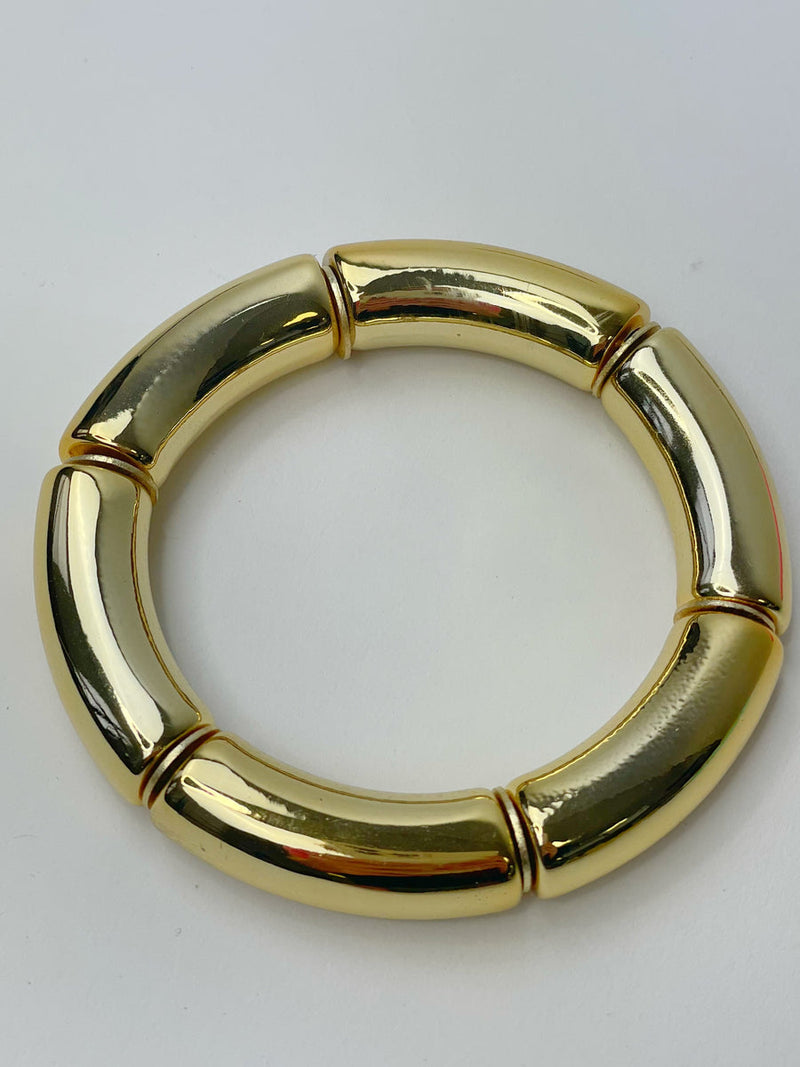 Thick Acrylic Bracelet -- GOLD METALLIC