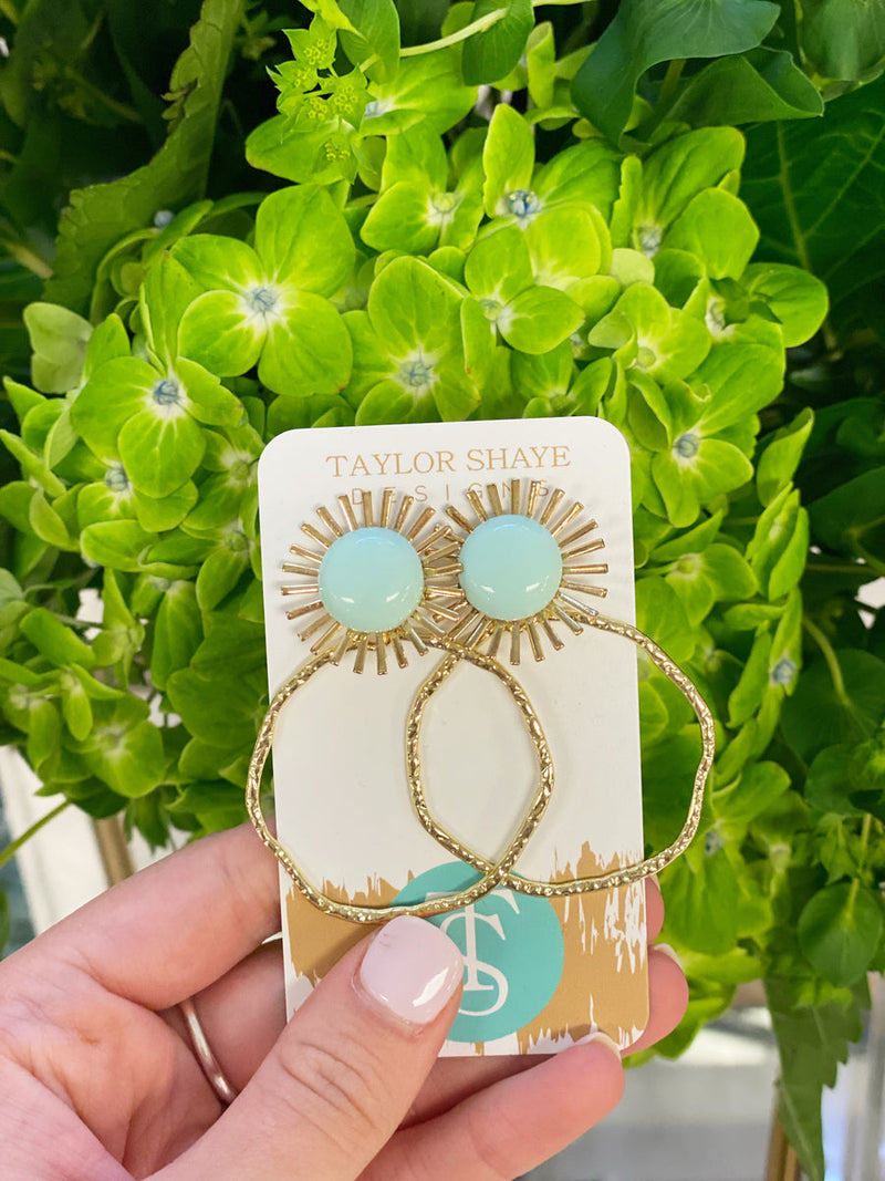 Colorful Sunburst Hoops - Mint
